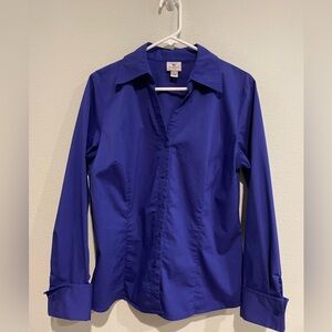 Women’s Deep Purple Worthington stretch button down shirt.  Size 14